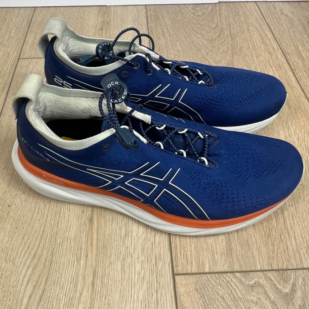 Asics Gel-Nimbus 25 Running Shoes Blue Orange 
Mens Size 11